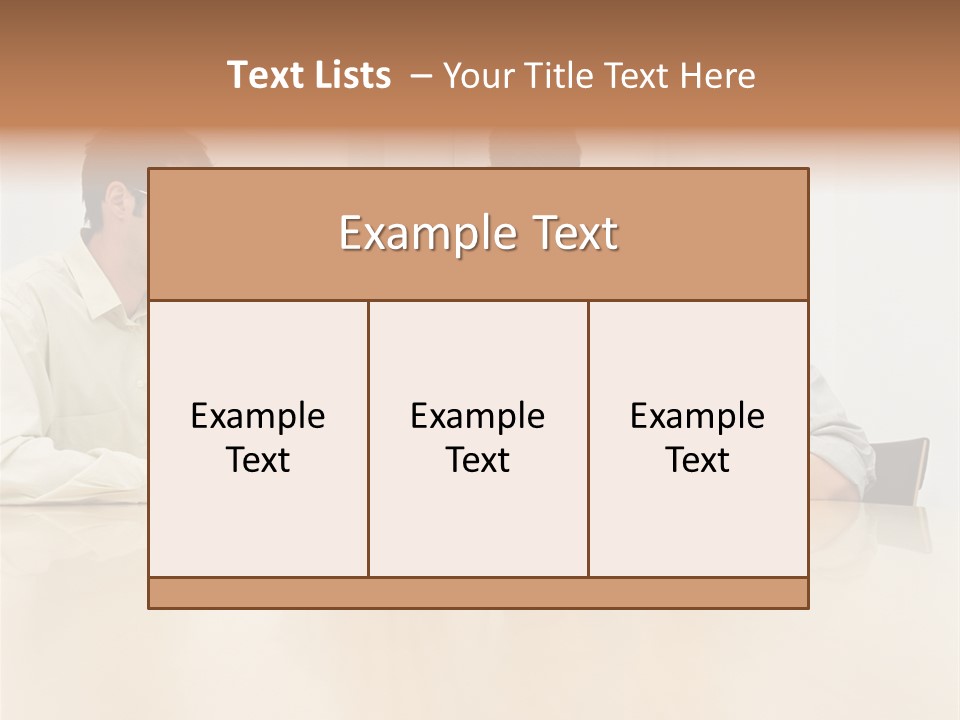 Office Workers In Meeting PowerPoint Template