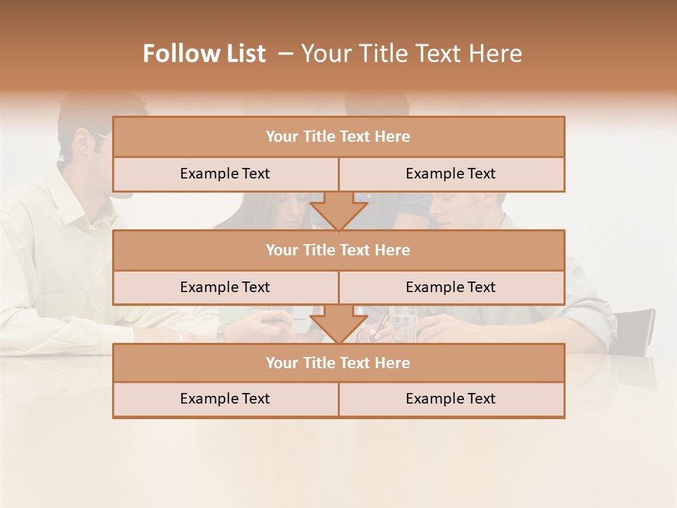 Office Workers In Meeting PowerPoint Template