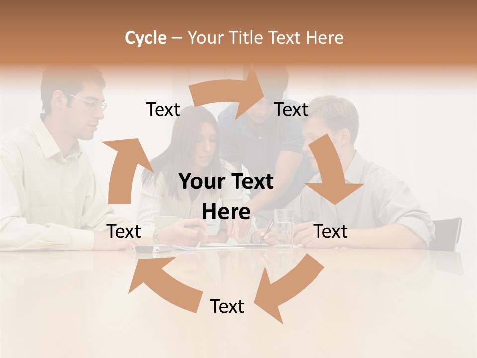 Office Workers In Meeting PowerPoint Template