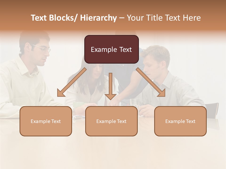 Office Workers In Meeting PowerPoint Template