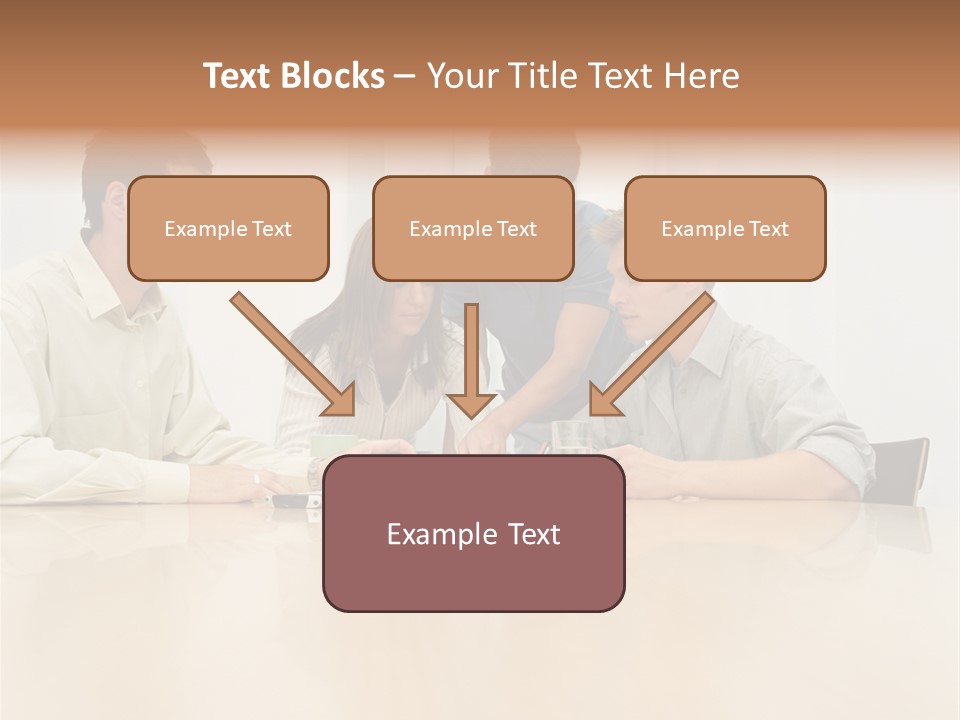 Office Workers In Meeting PowerPoint Template