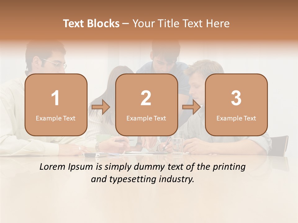 Office Workers In Meeting PowerPoint Template