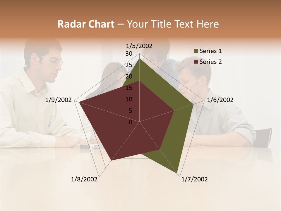 Office Workers In Meeting PowerPoint Template