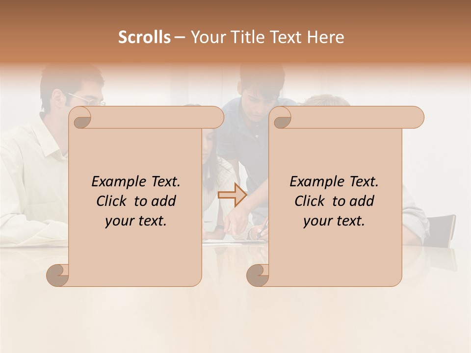 Office Workers In Meeting PowerPoint Template