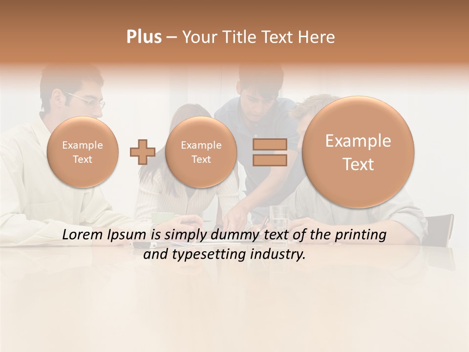 Office Workers In Meeting PowerPoint Template