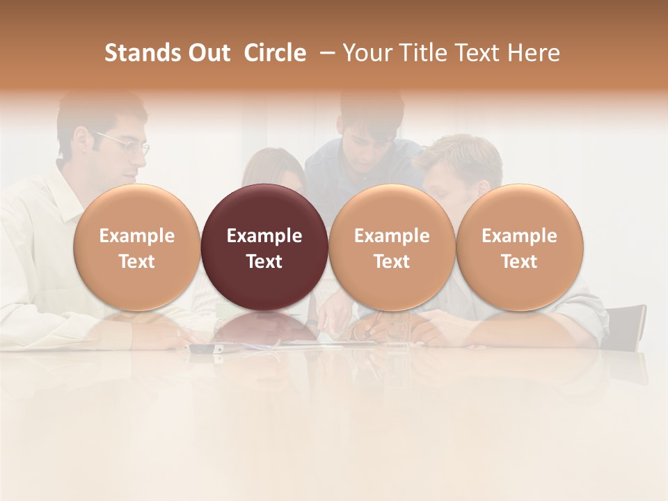 Office Workers In Meeting PowerPoint Template