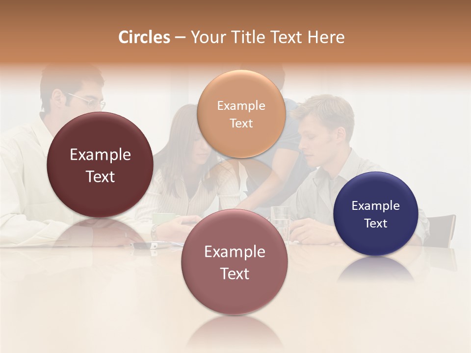 Office Workers In Meeting PowerPoint Template