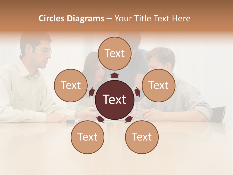 Office Workers In Meeting PowerPoint Template