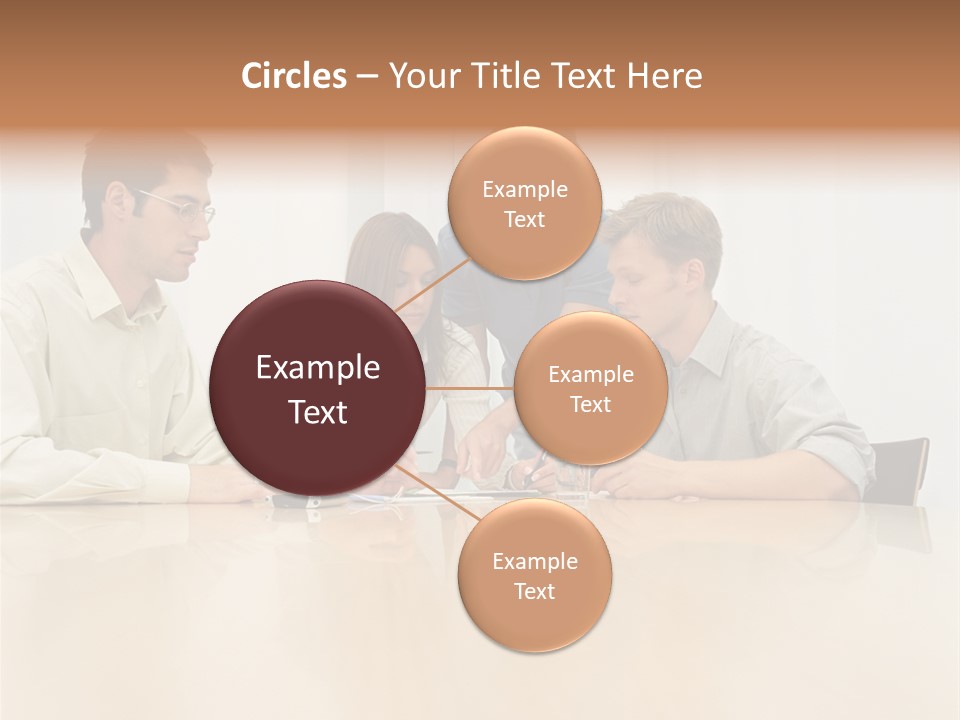 Office Workers In Meeting PowerPoint Template