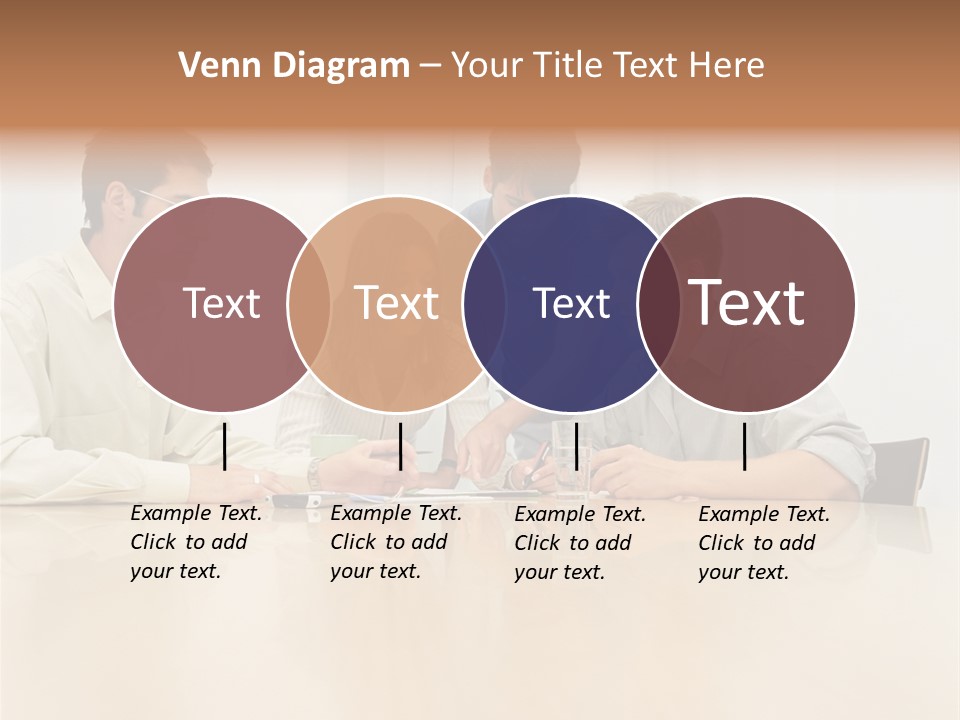 Office Workers In Meeting PowerPoint Template