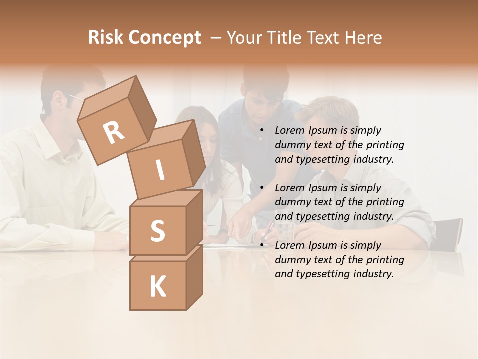 Office Workers In Meeting PowerPoint Template