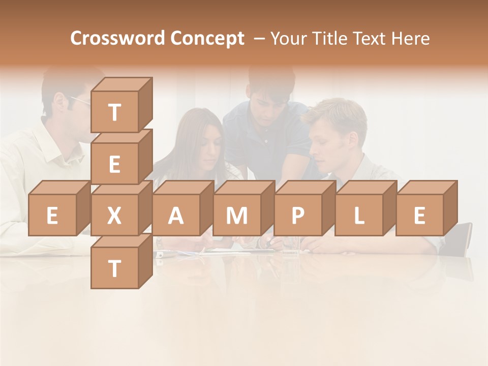 Office Workers In Meeting PowerPoint Template