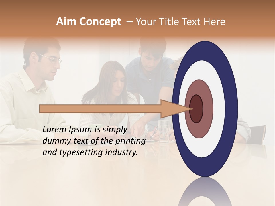 Office Workers In Meeting PowerPoint Template