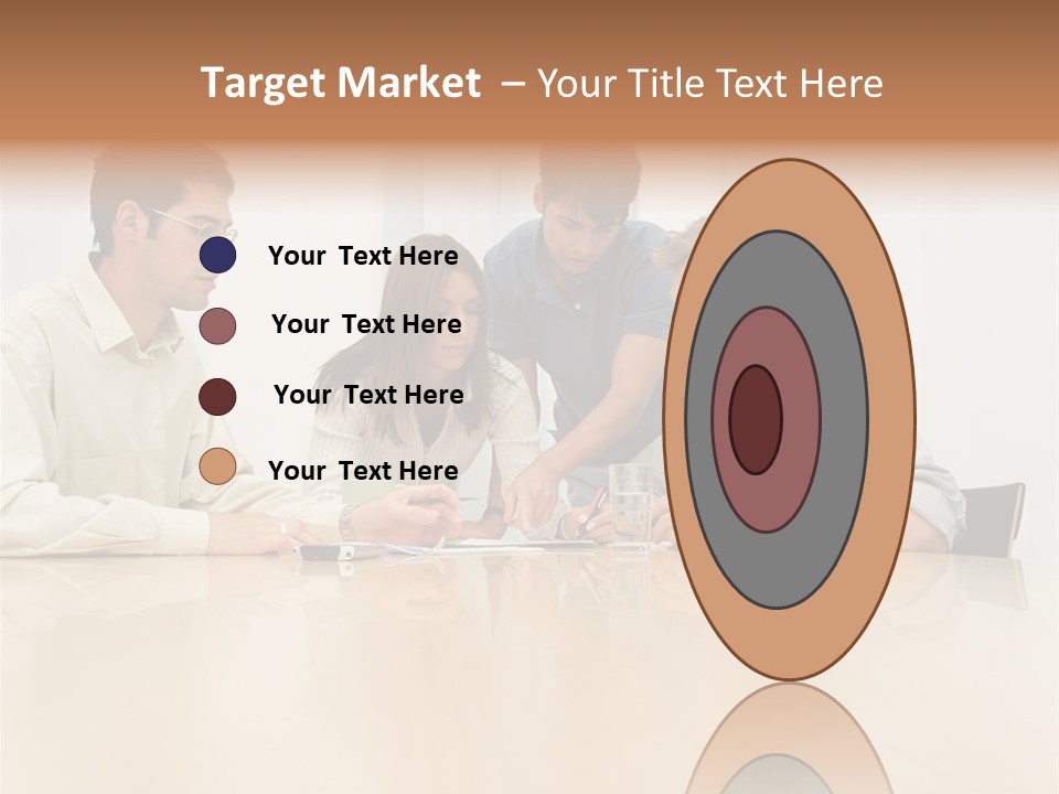 Office Workers In Meeting PowerPoint Template