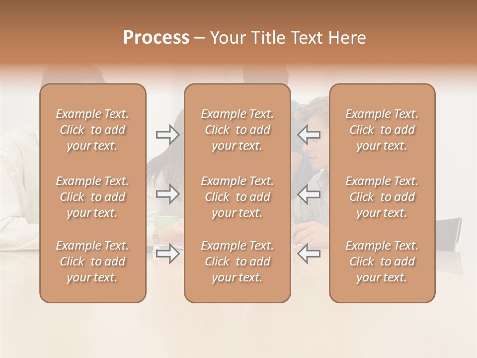 Office Workers In Meeting PowerPoint Template