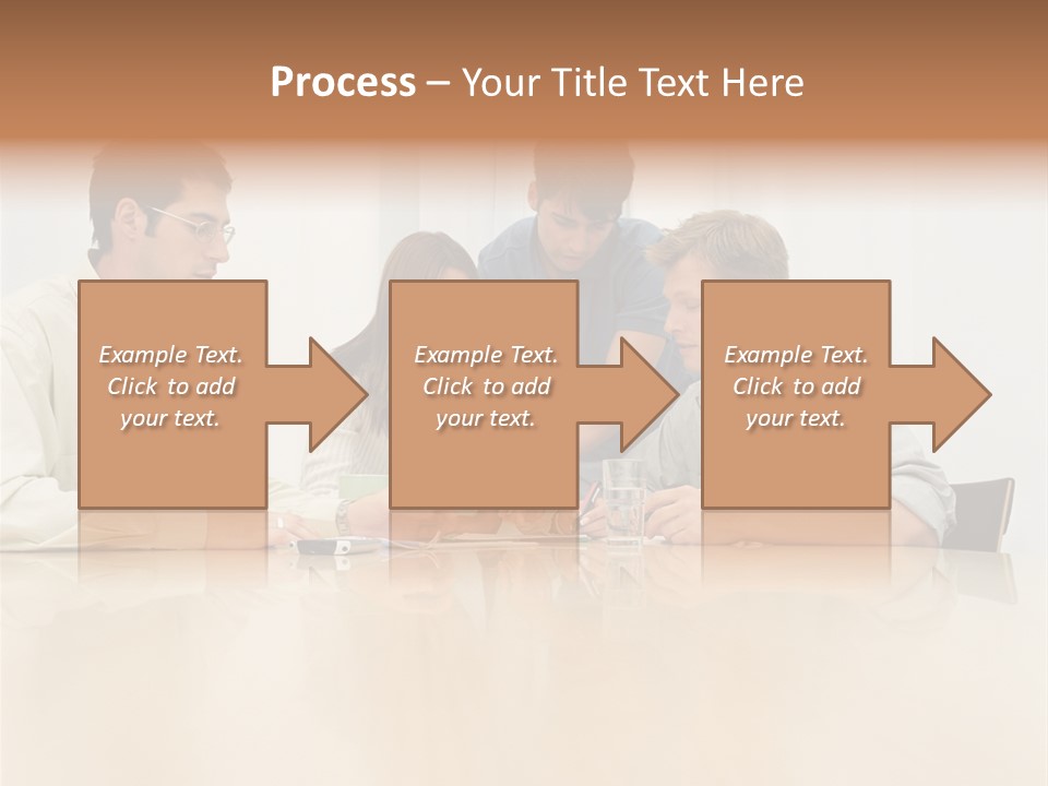 Office Workers In Meeting PowerPoint Template