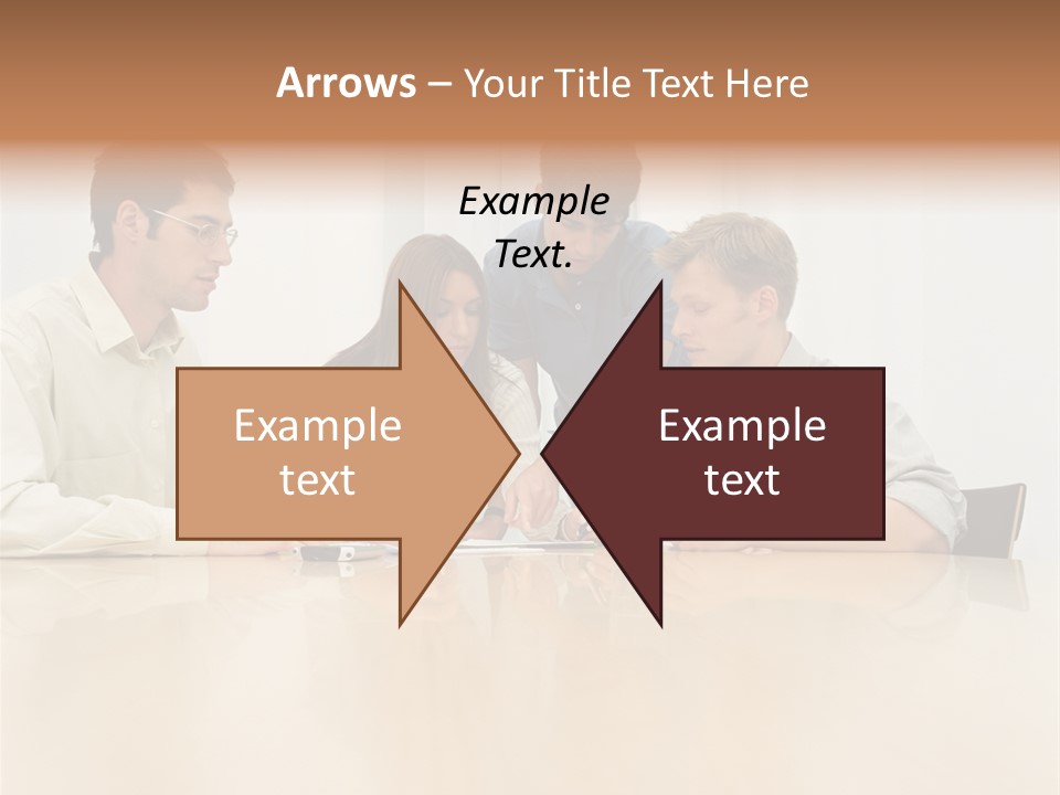 Office Workers In Meeting PowerPoint Template