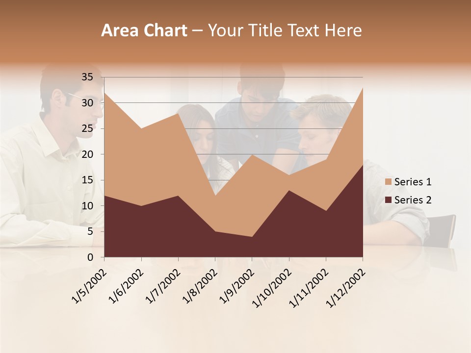 Office Workers In Meeting PowerPoint Template