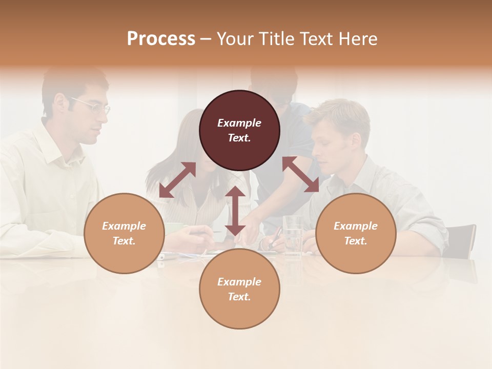 Office Workers In Meeting PowerPoint Template