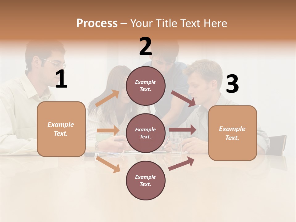 Office Workers In Meeting PowerPoint Template