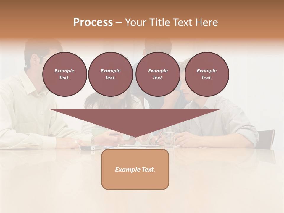 Office Workers In Meeting PowerPoint Template