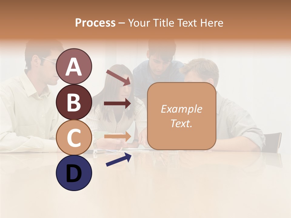 Office Workers In Meeting PowerPoint Template