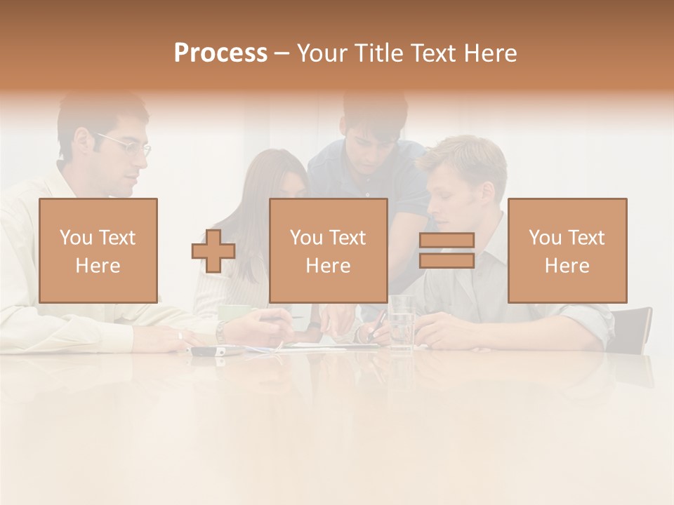Office Workers In Meeting PowerPoint Template