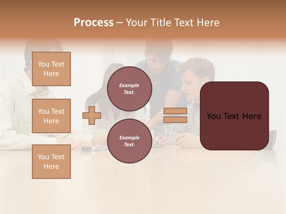 Office Workers In Meeting PowerPoint Template