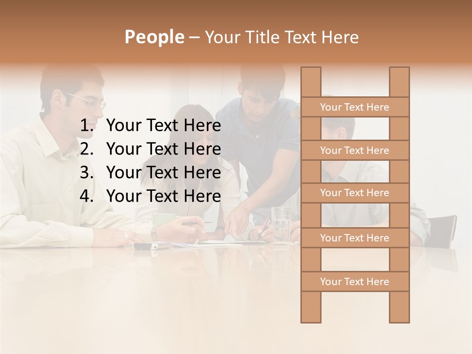 Office Workers In Meeting PowerPoint Template