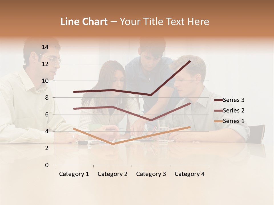 Office Workers In Meeting PowerPoint Template
