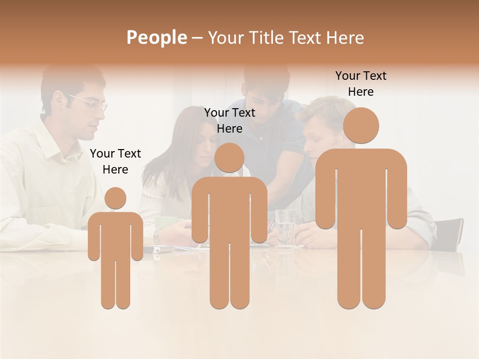 Office Workers In Meeting PowerPoint Template