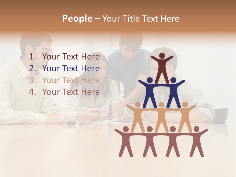 Office Workers In Meeting PowerPoint Template