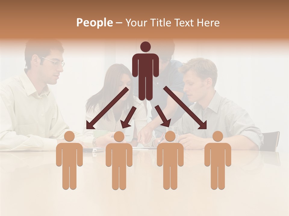 Office Workers In Meeting PowerPoint Template