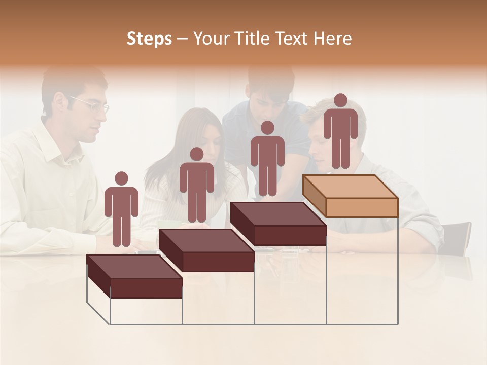 Office Workers In Meeting PowerPoint Template