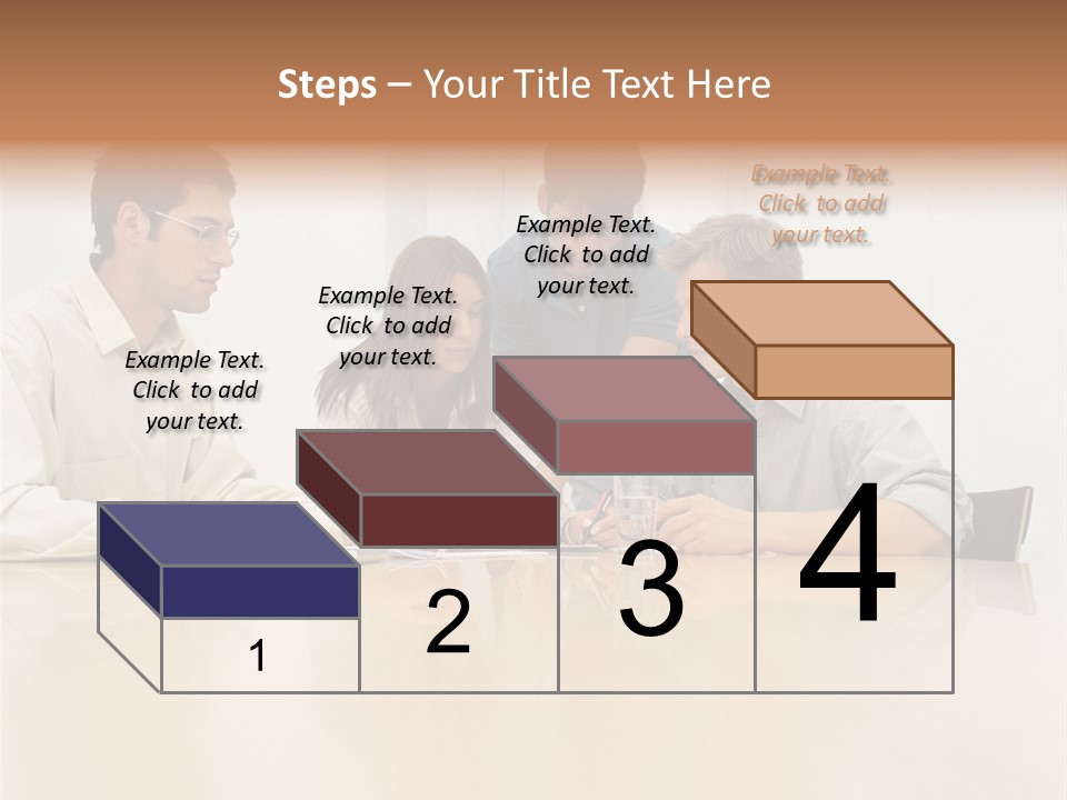 Office Workers In Meeting PowerPoint Template
