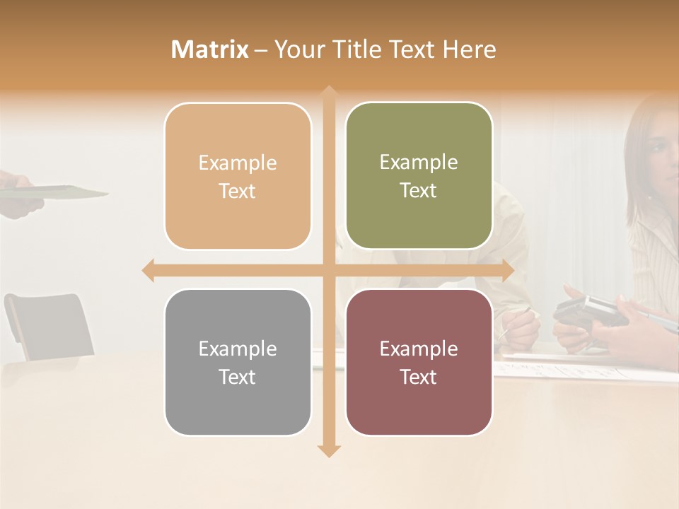 Office Workers Using Handheld Computer PowerPoint Template