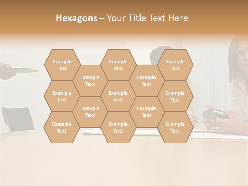 Office Workers Using Handheld Computer PowerPoint Template