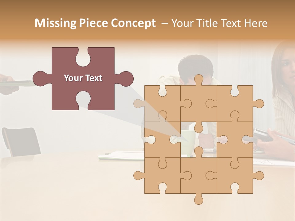 Office Workers Using Handheld Computer PowerPoint Template