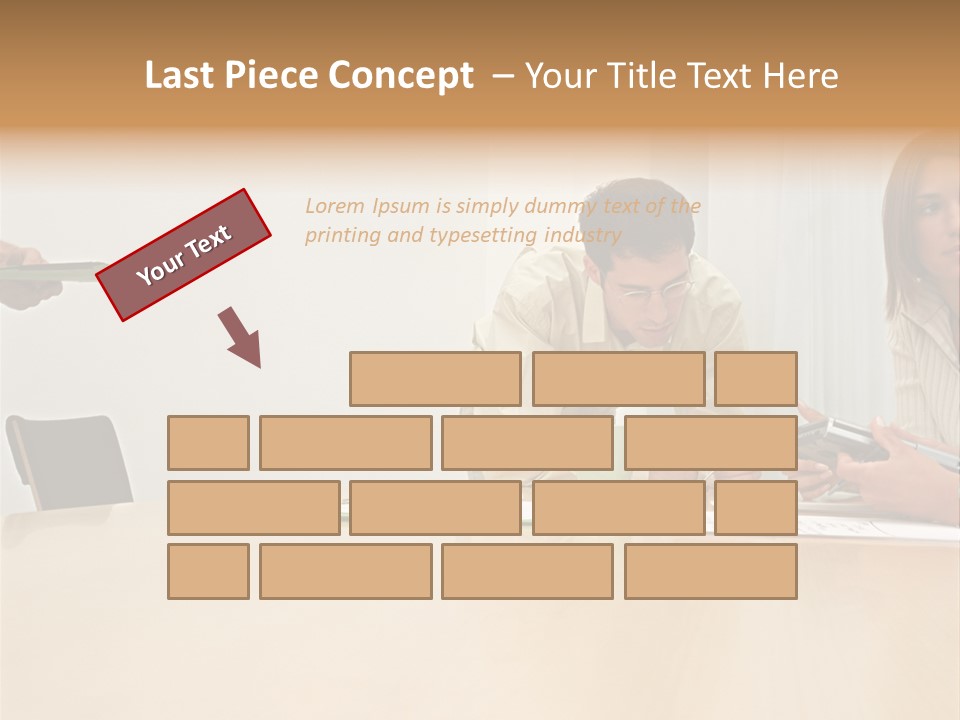 Office Workers Using Handheld Computer PowerPoint Template