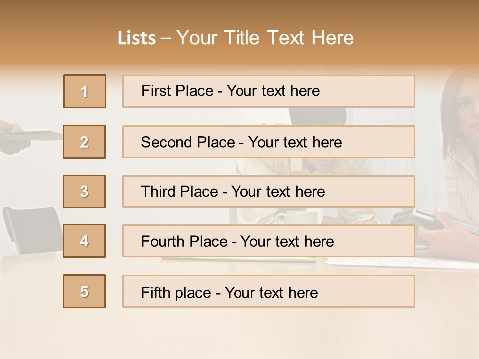 Office Workers Using Handheld Computer PowerPoint Template