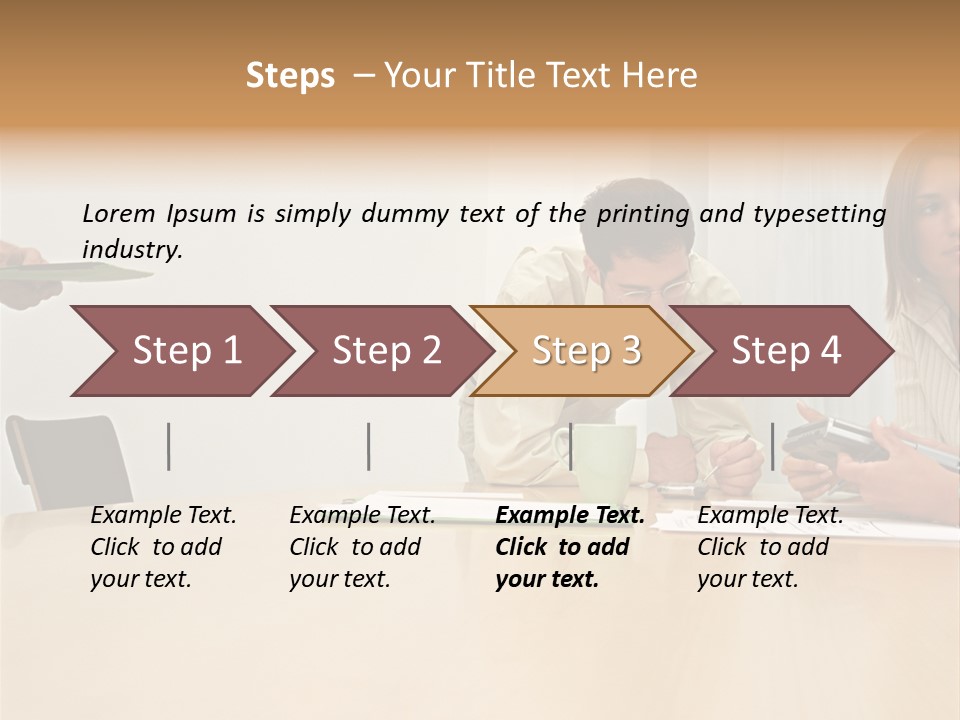 Office Workers Using Handheld Computer PowerPoint Template