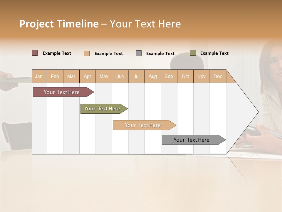 Office Workers Using Handheld Computer PowerPoint Template