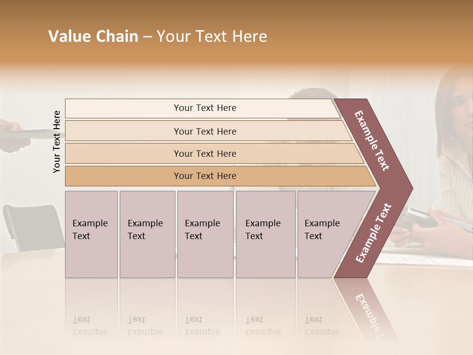 Office Workers Using Handheld Computer PowerPoint Template