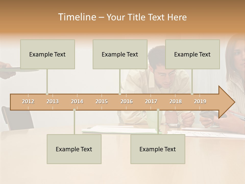 Office Workers Using Handheld Computer PowerPoint Template