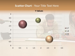 Office Workers Using Handheld Computer PowerPoint Template