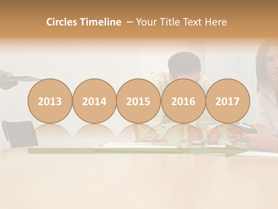 Office Workers Using Handheld Computer PowerPoint Template