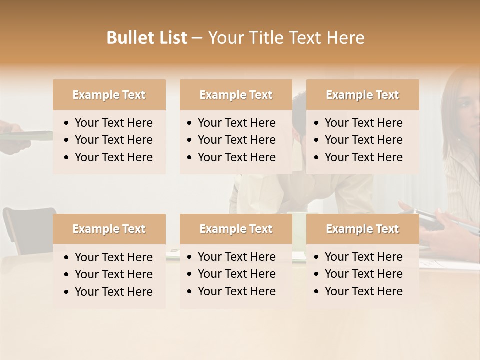 Office Workers Using Handheld Computer PowerPoint Template