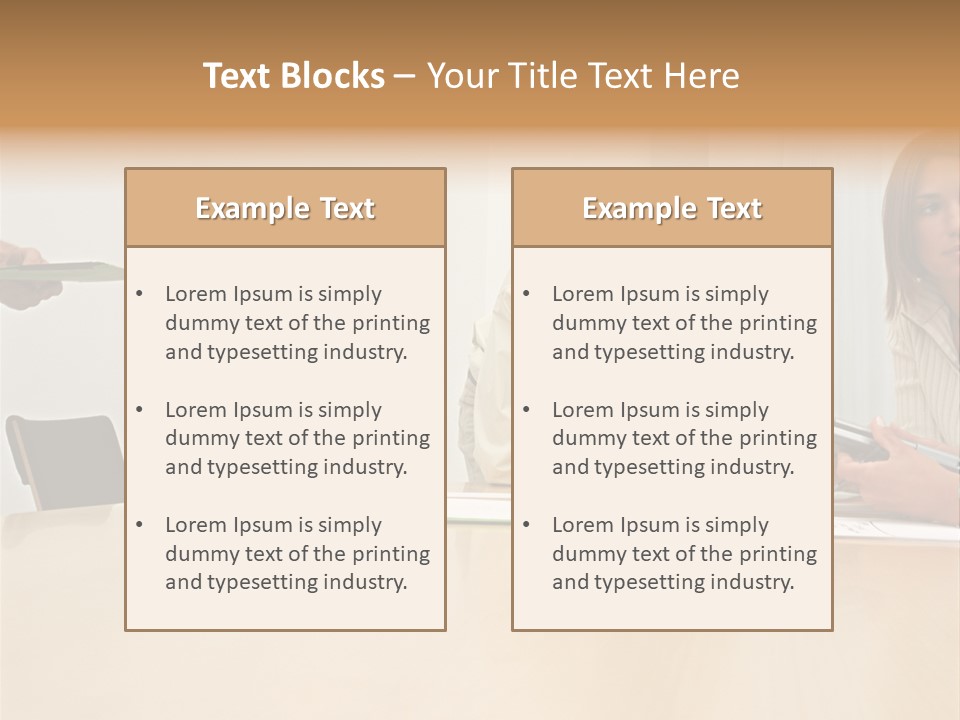 Office Workers Using Handheld Computer PowerPoint Template