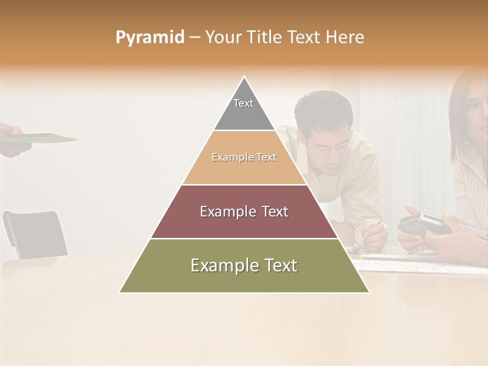 Office Workers Using Handheld Computer PowerPoint Template