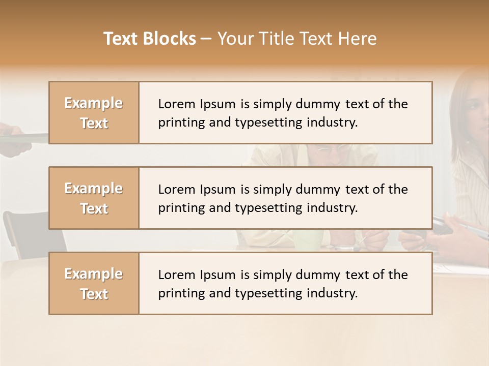 Office Workers Using Handheld Computer PowerPoint Template